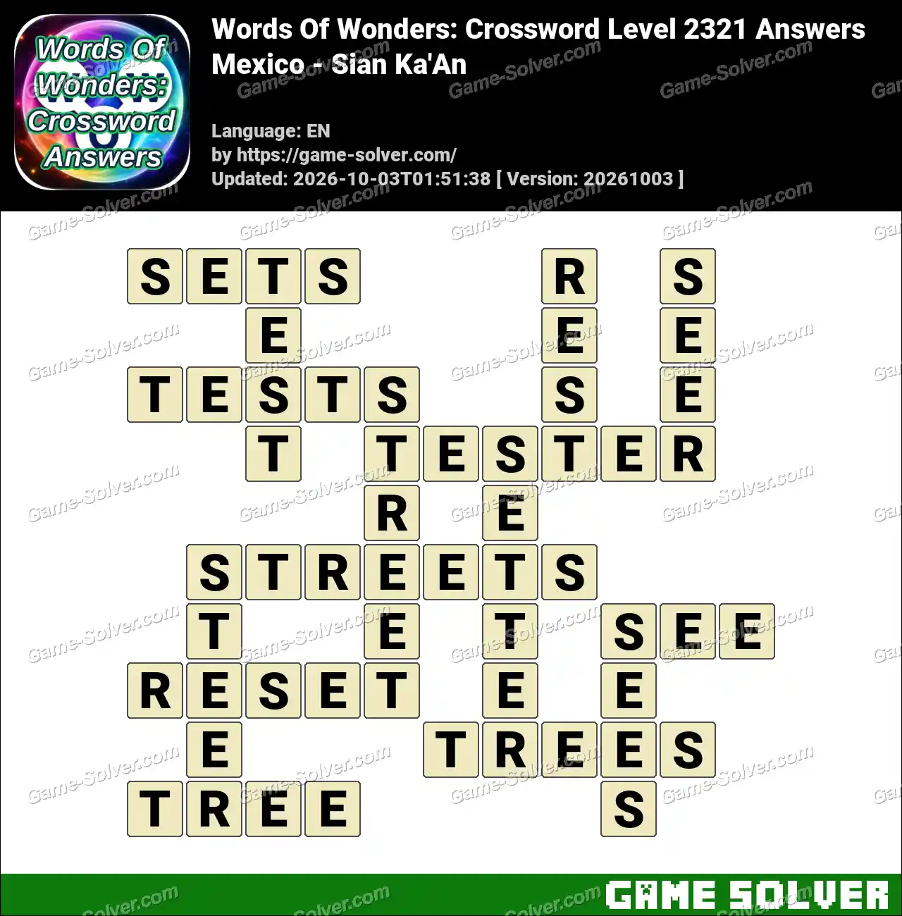 Words Of Wonders: Crossword Level 2321 Answers – Mexico – Sian Ka’An